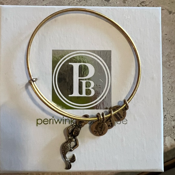 Alex and Ani womens gold bracelet with mermaid charm - Picture 2 of 4